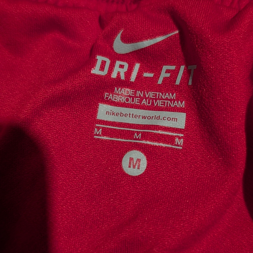 Nike Men's Athletic Shorts with Red Accents - Picture 2 of 2